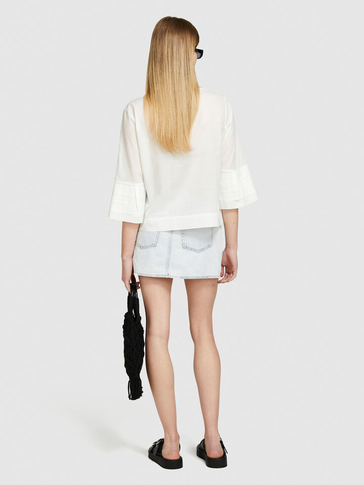 Kaftan blouse - women's blouses - White | Sisley image number 3
